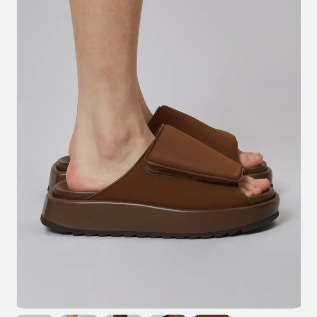 Gia Borghini Gia 1 Padded Slides - Coffee Brown